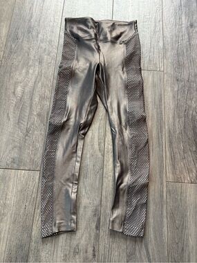 Koral Metallic Charcoal Gray High-Waist Leggings